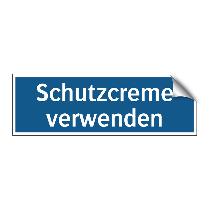 Schutzcreme verwenden