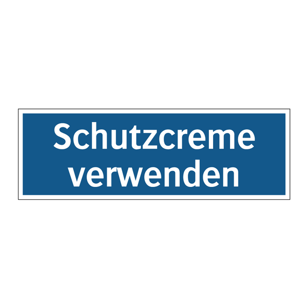 Schutzcreme verwenden