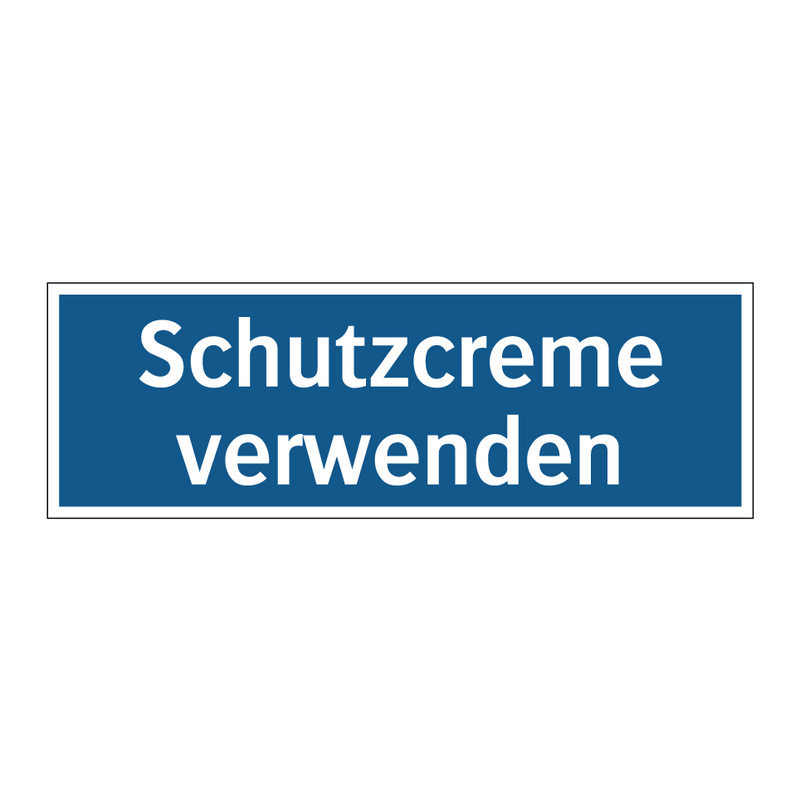 Schutzcreme verwenden