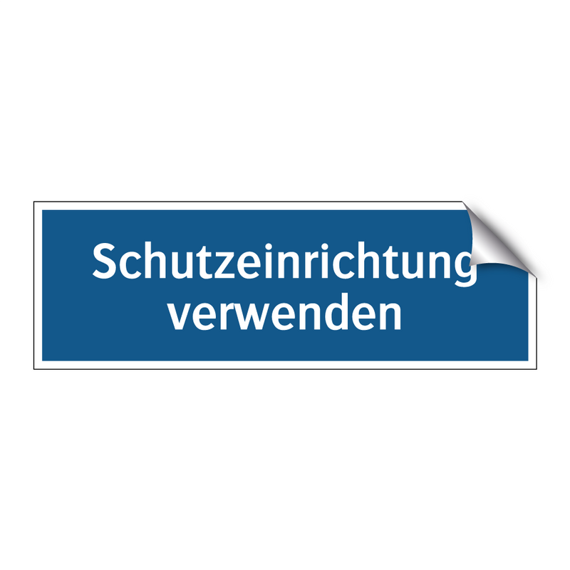 Schutzeinrichtung verwenden