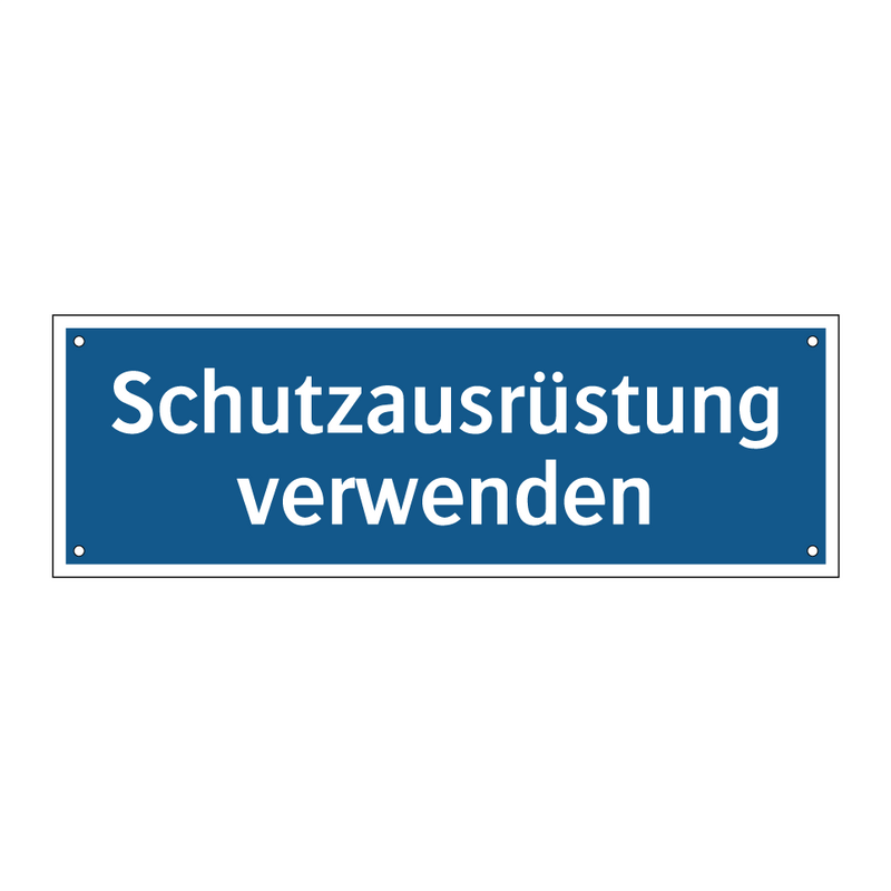 Schutzausrüstung verwenden