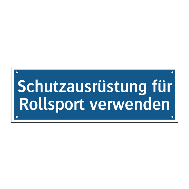 Schutzausrüstung für Rollsport verwenden