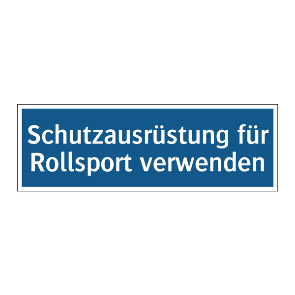 Schutzausrüstung für Rollsport verwenden