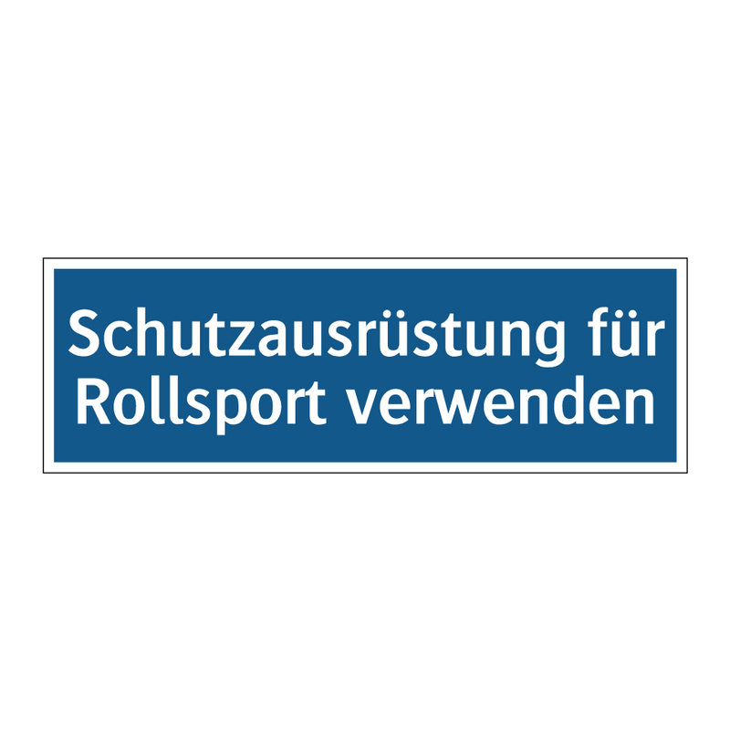 Schutzausrüstung für Rollsport verwenden