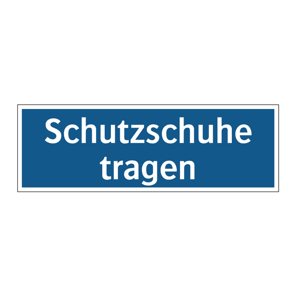 Schutzschuhe tragen