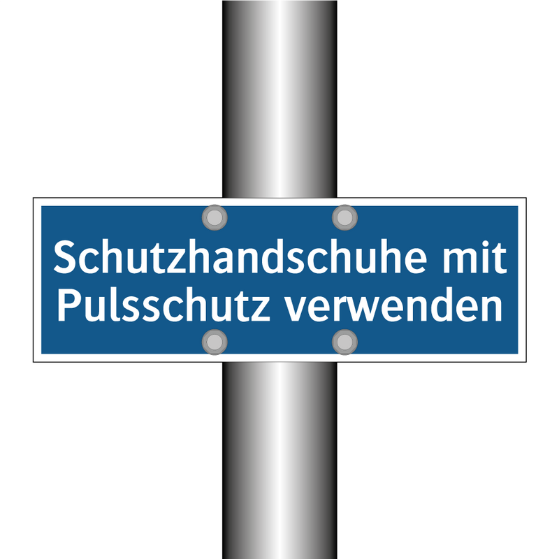 Schutzhandschuhe mit Pulsschutz verwenden