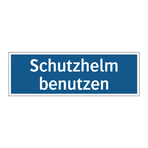 Schutzhelm benutzen