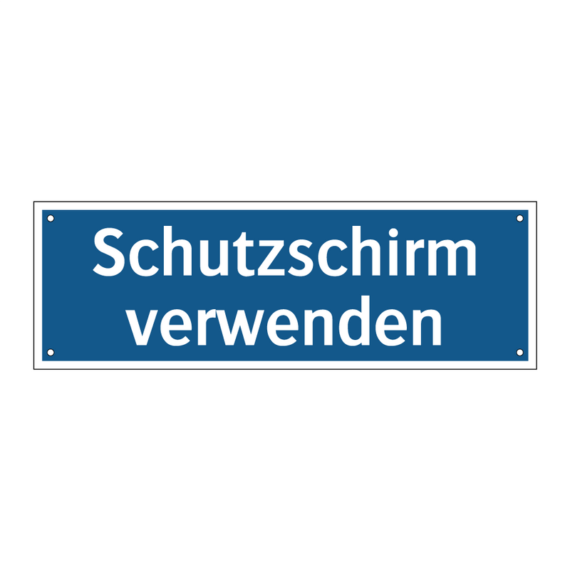 Schutzschirm verwenden