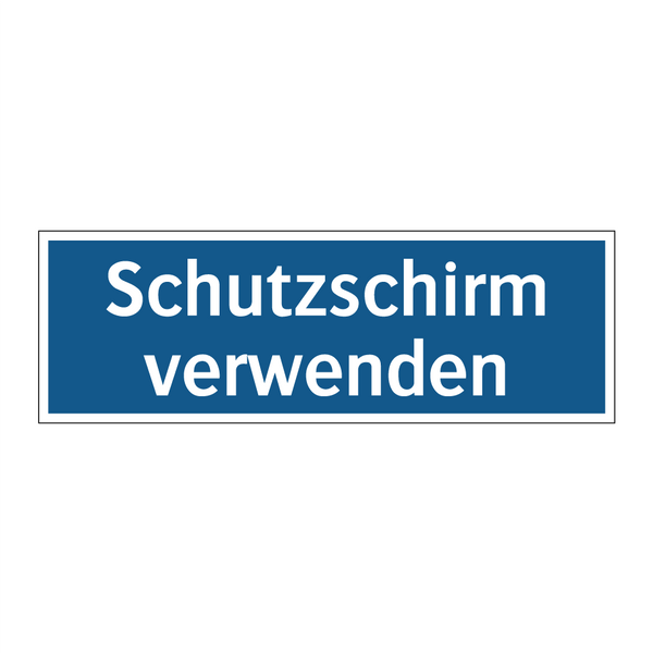 Schutzschirm verwenden