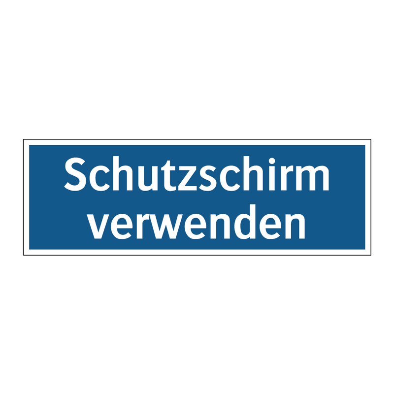 Schutzschirm verwenden
