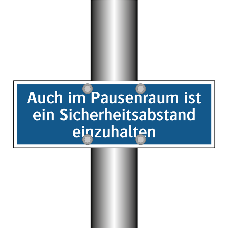 Auch im Pausenraum ist ein Sicherheitsabstand einzuhalten