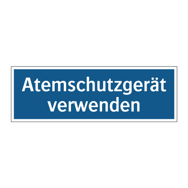 Atemschutzgerät verwenden