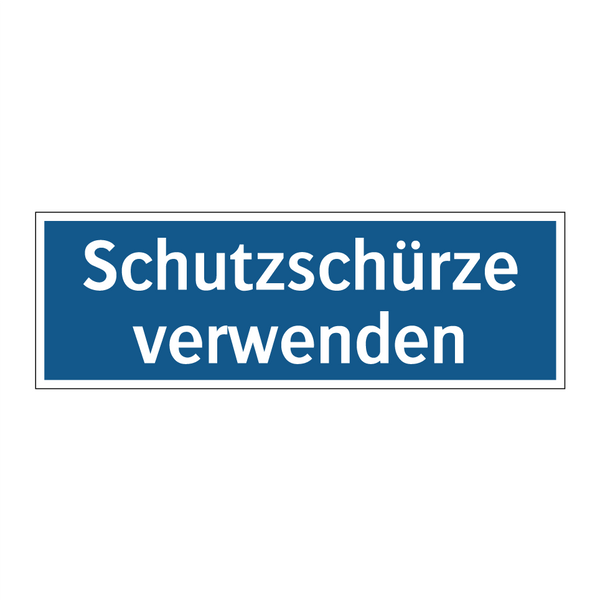 Schutzschürze verwenden