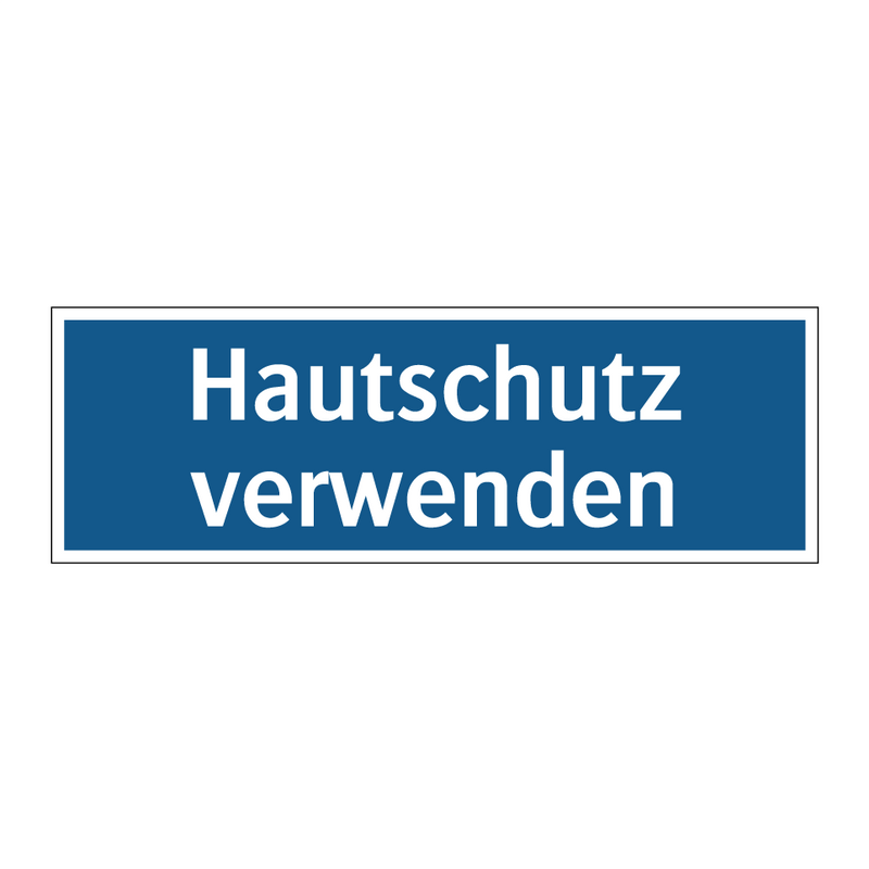 Hautschutz verwenden