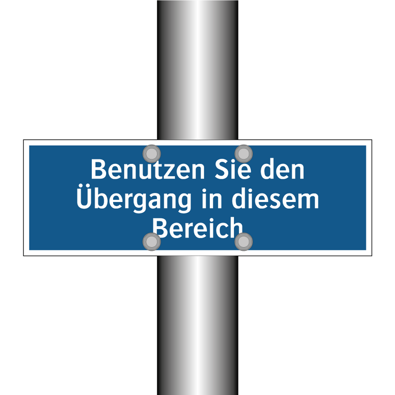 Benutzen Sie den Übergang in diesem Bereich