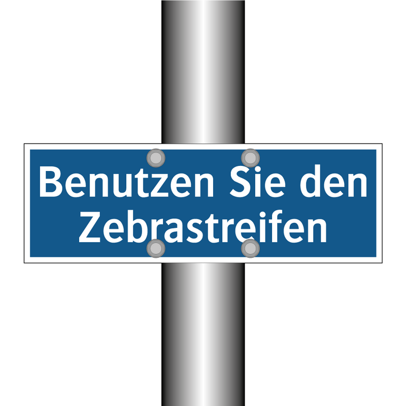 Benutzen Sie den Zebrastreifen