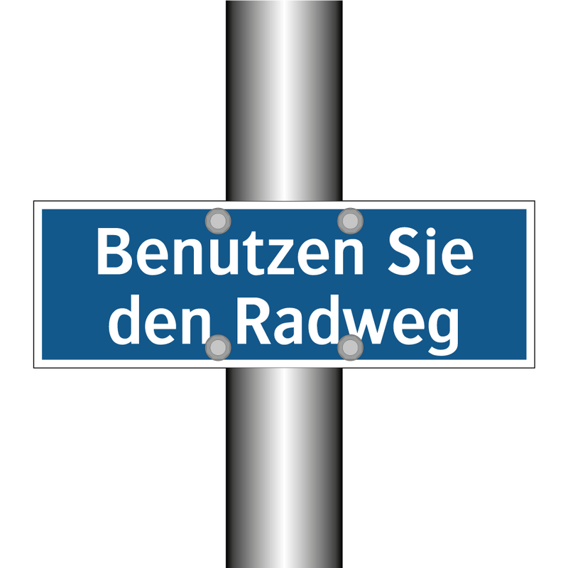 Benutzen Sie den Radweg