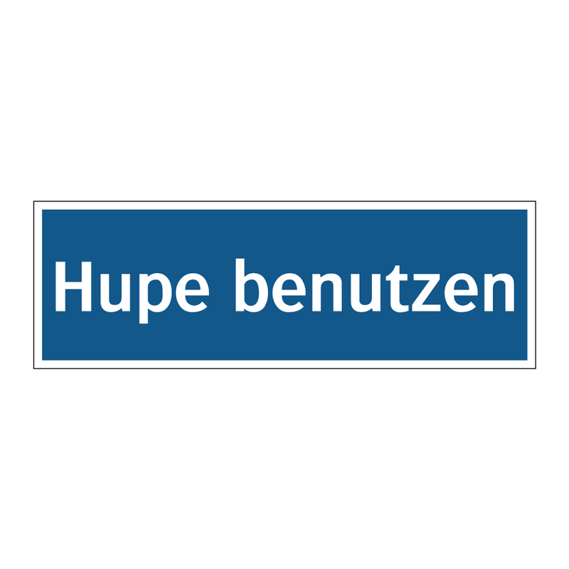Hupe benutzen