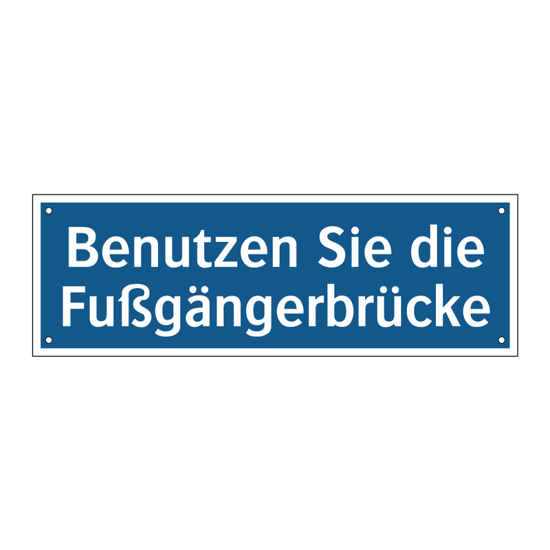 Benutzen Sie die Fußgängerbrücke