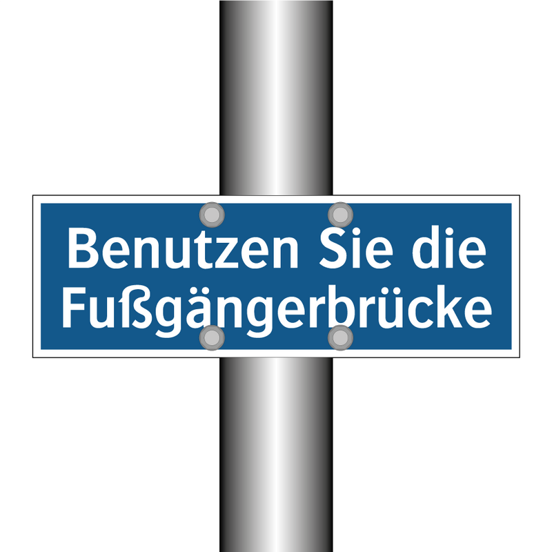 Benutzen Sie die Fußgängerbrücke