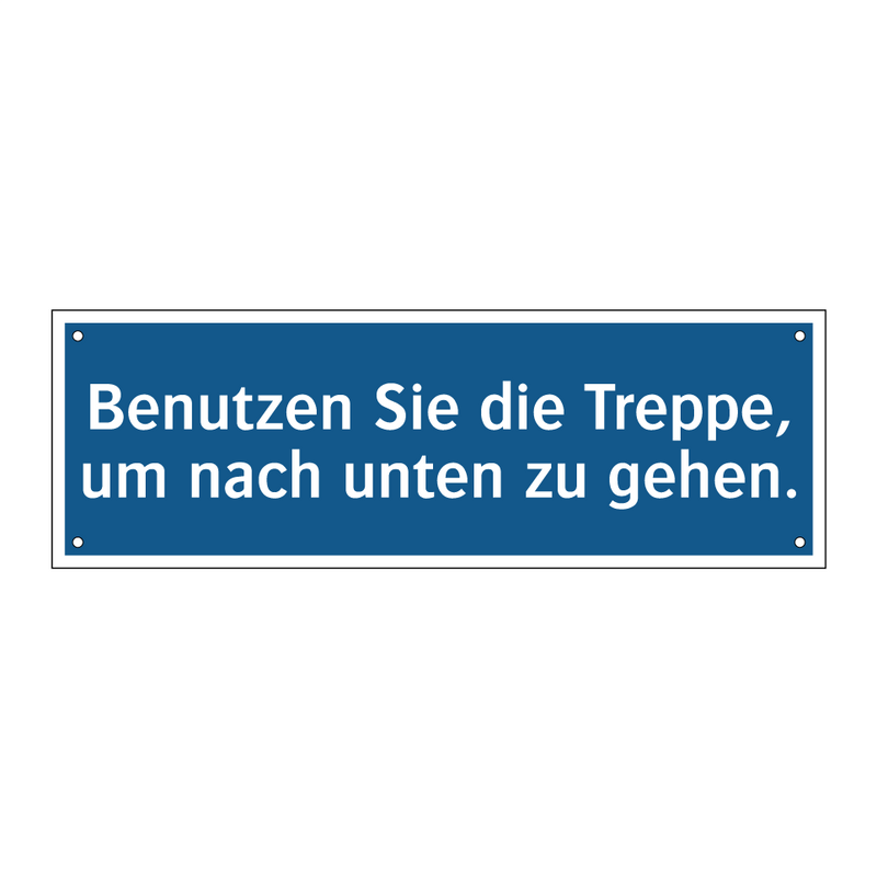 Benutzen Sie die Treppe, um nach unten zu gehen.