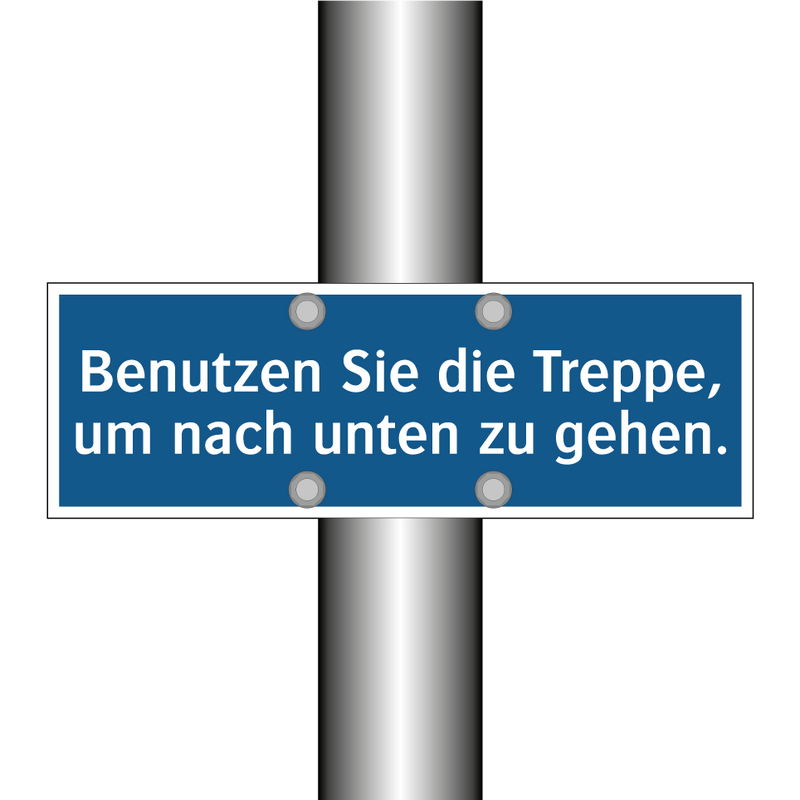 Benutzen Sie die Treppe, um nach unten zu gehen.