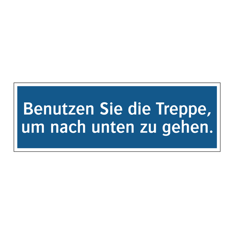 Benutzen Sie die Treppe, um nach unten zu gehen.