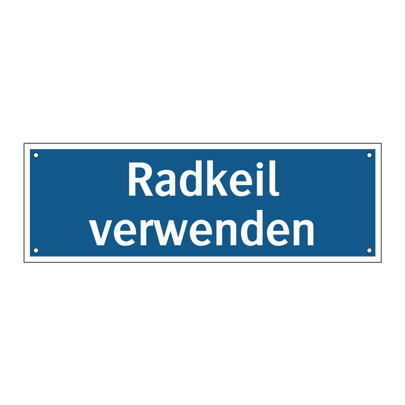 Radkeil verwenden
