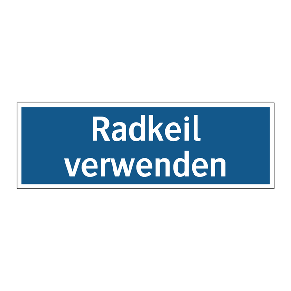 Radkeil verwenden