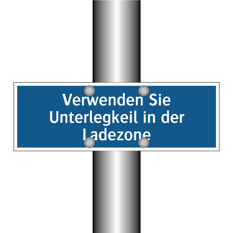 Verwenden Sie Unterlegkeil in der Ladezone