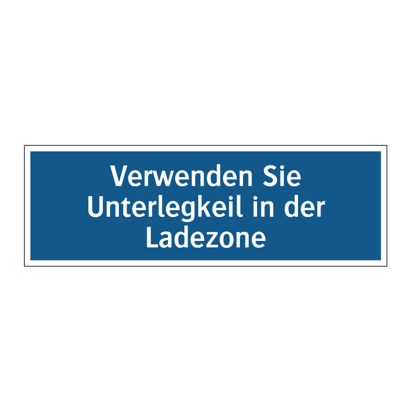 Verwenden Sie Unterlegkeil in der Ladezone