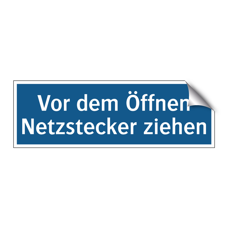 Vor dem Öffnen Netzstecker ziehen