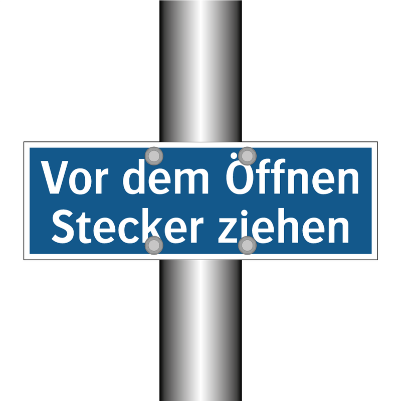 Vor dem Öffnen Stecker ziehen
