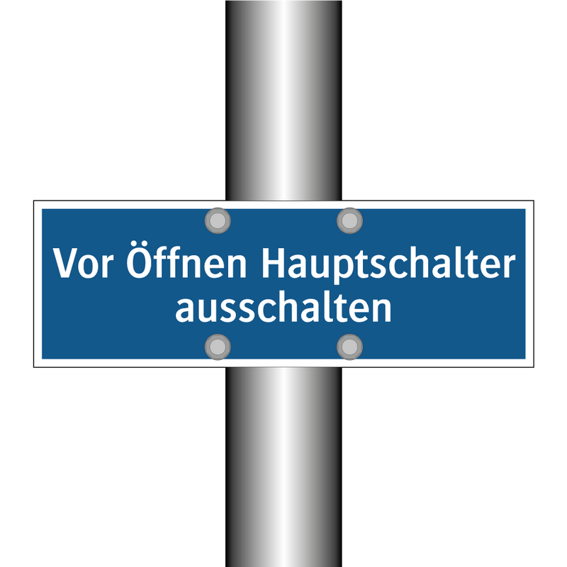 Vor Öffnen Hauptschalter ausschalten