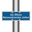 Vor Öffnen Netzwerkstecker ziehen