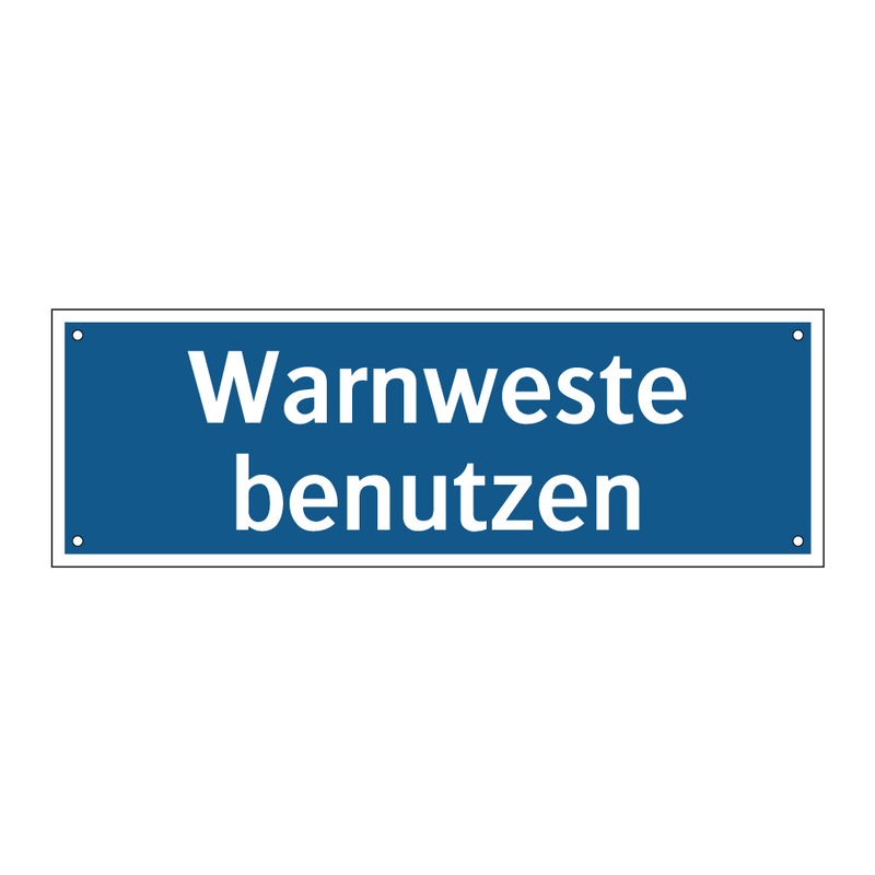 Warnweste benutzen