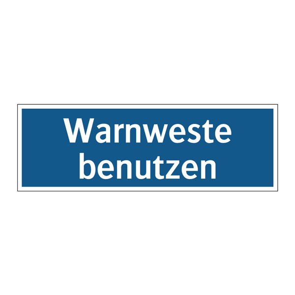 Warnweste benutzen