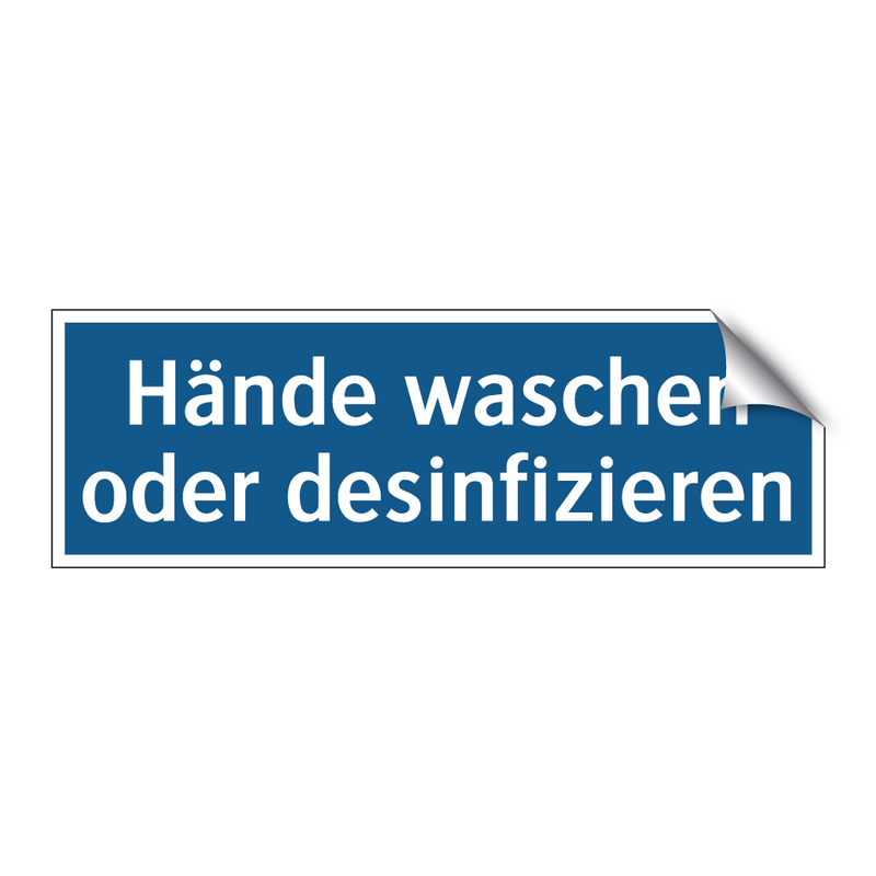 Hände waschen oder desinfizieren