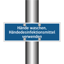 Hände waschen, Händedesinfektionsmittel verwenden