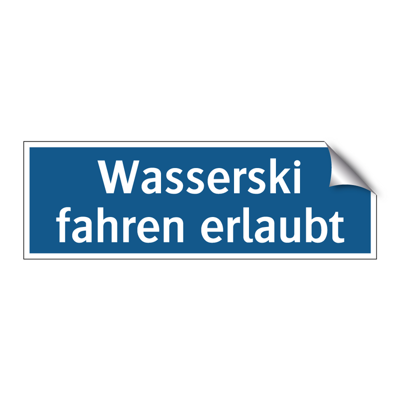 Wasserski fahren erlaubt