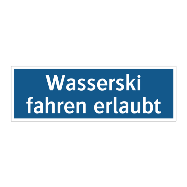 Wasserski fahren erlaubt