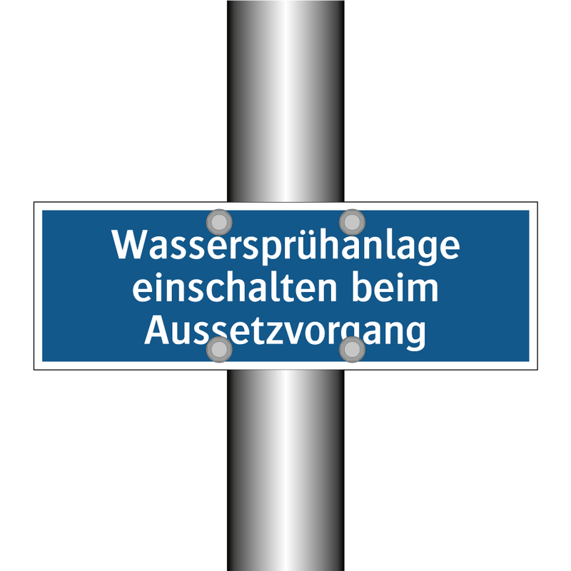 Wassersprühanlage einschalten beim Aussetzvorgang