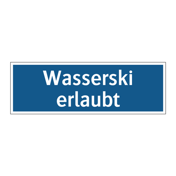 Wasserski erlaubt
