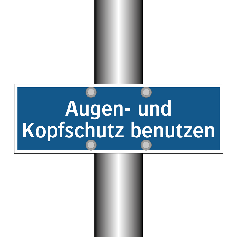 Augen- und Kopfschutz benutzen