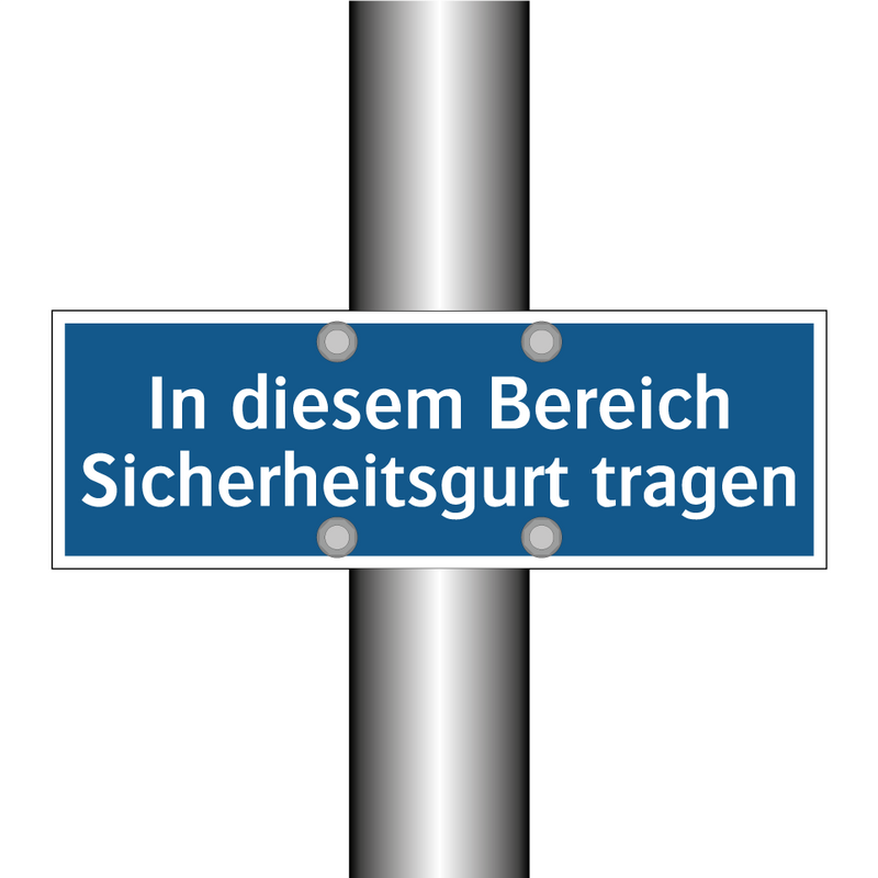 In diesem Bereich Sicherheitsgurt tragen