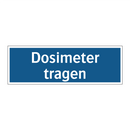 Dosimeter tragen