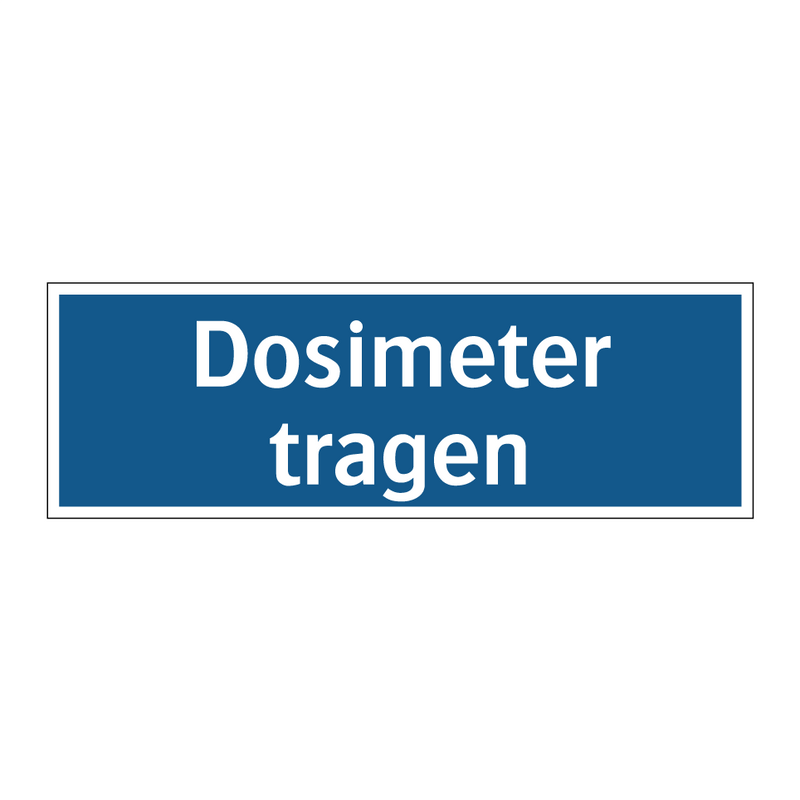 Dosimeter tragen