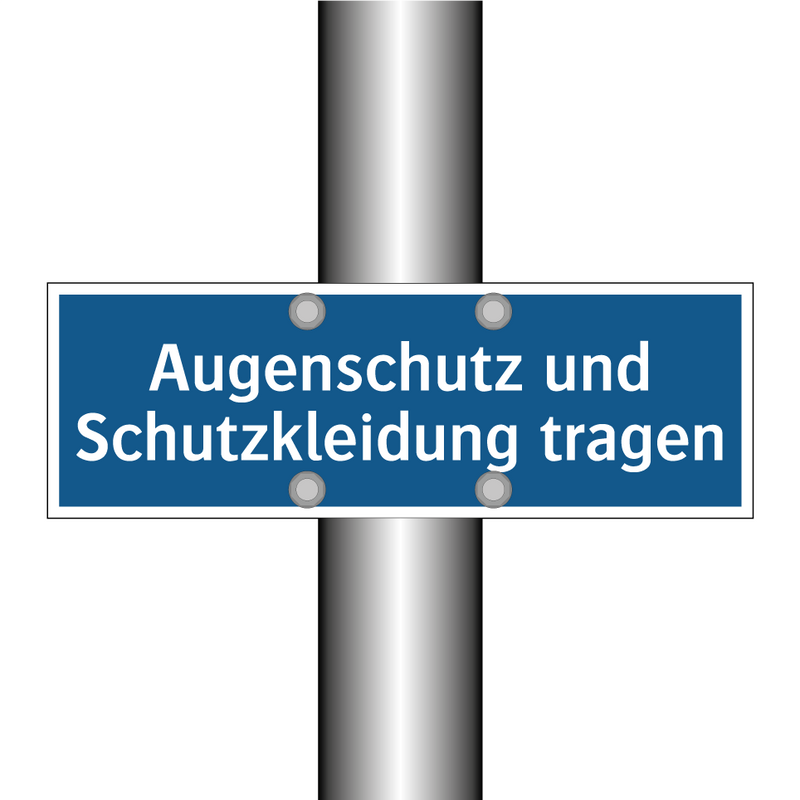 Augenschutz und Schutzkleidung tragen