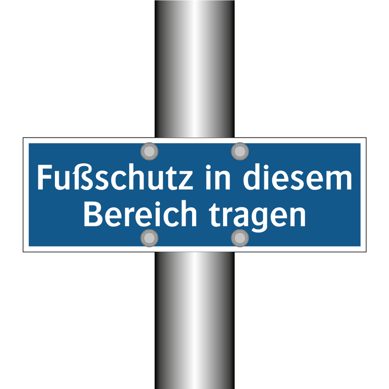 Fußschutz in diesem Bereich tragen