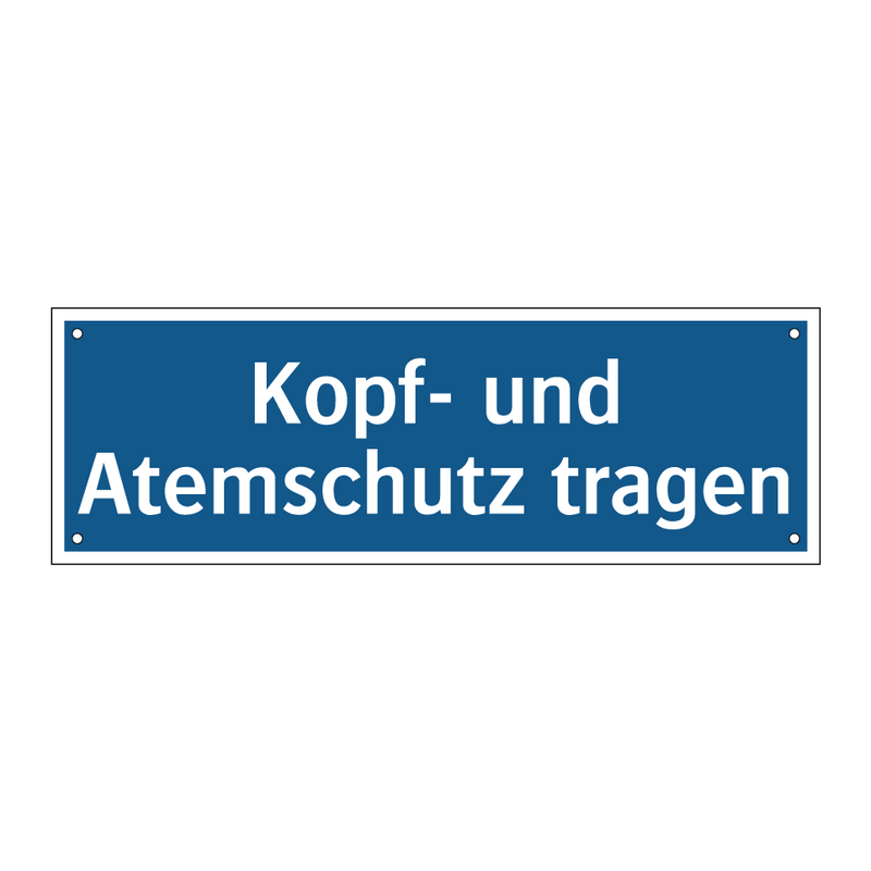Kopf- und Atemschutz tragen